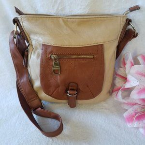Steve Madden Vegan Leather Expandable Crossbody Satchel Tote